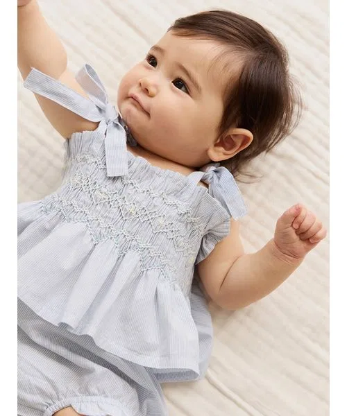 Детская смоукинг-майка Petite Check JAMIE KAY, Light Blue