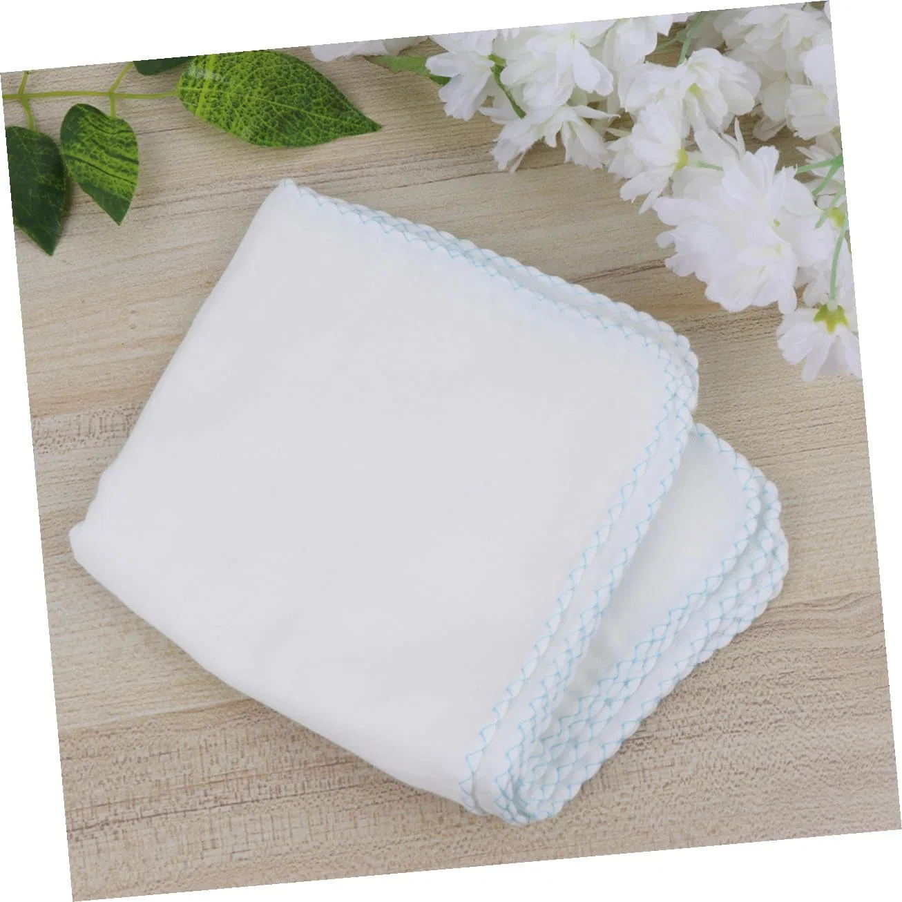 No brand Набор салфеток из хлопка, VALICLUD, 10 шт, 28x28 см, Blue and White — фото 2