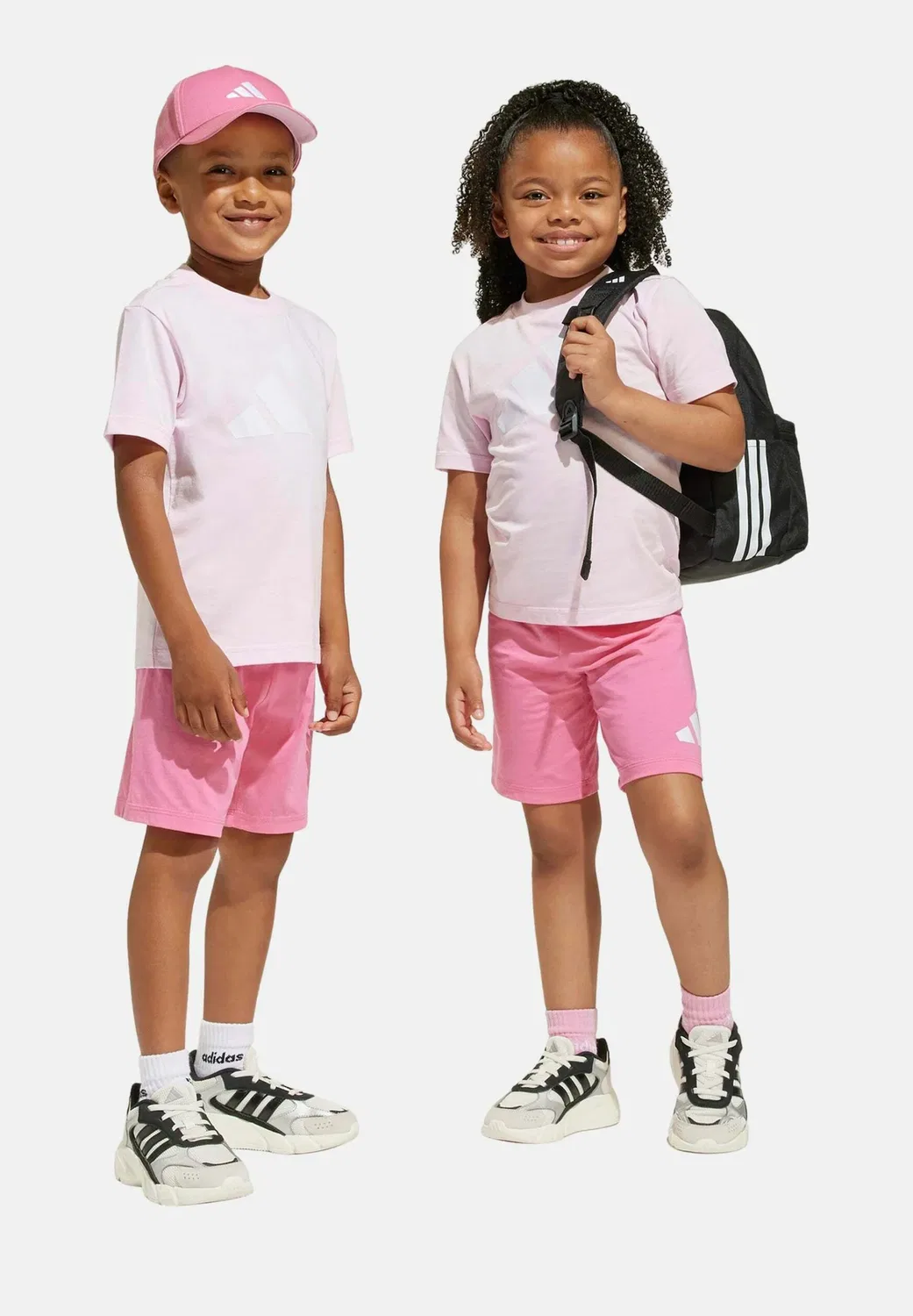Conjunto de camiseta y pantalones Essentials унисекс - спортивные штаны Adidas Performance, Clear Pink White