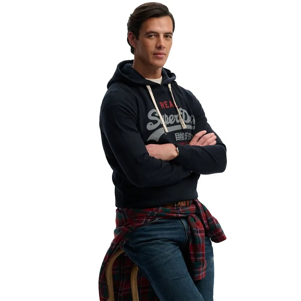 Худи Vintage Logo Classic Superdry, черный — фото 4