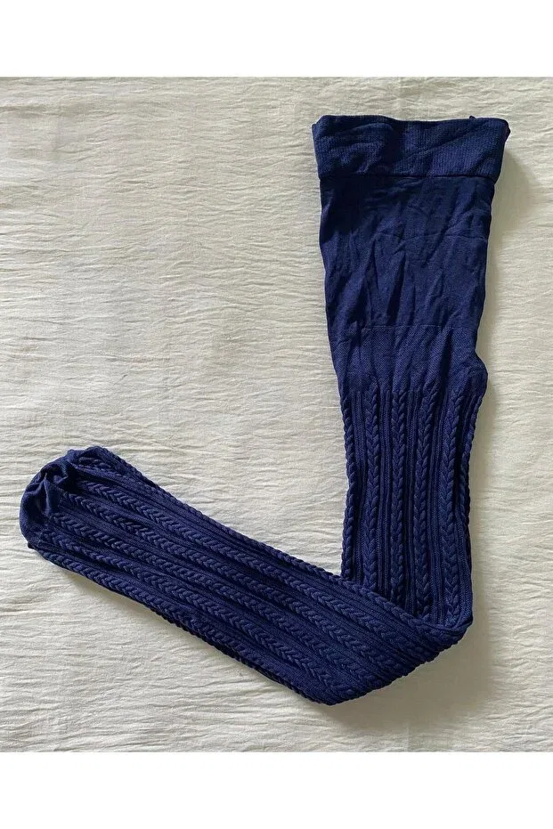 Детские колготки для девочек с узором Düven, Navy Blue