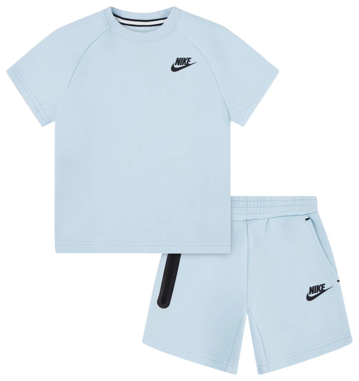 Комплект из футболки и шорт Tech Fleece Nike для мальчиков, цвет Glacier Blue/Glacier Blue