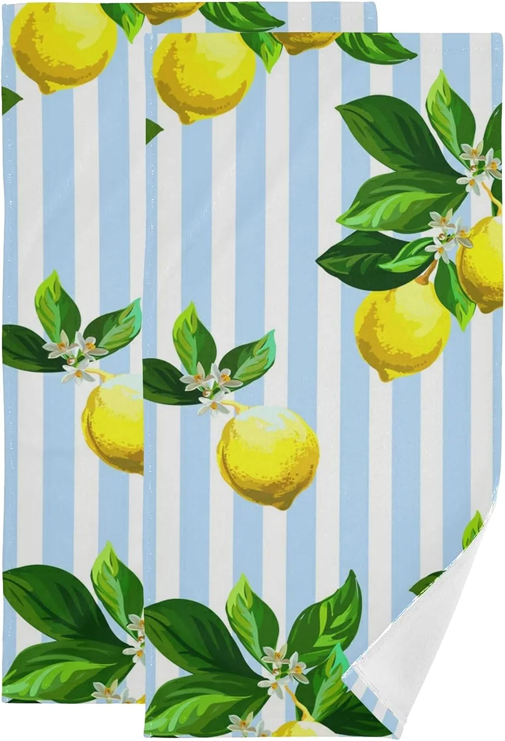 Набор полотенец для лица, CHIFIGNO, 2 шт, 72x37 см, Lemon Yellow Stripes