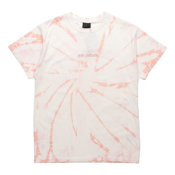 

Футболка loose knit tie dye printing short sleeve orange Air Jordan, оранжевый