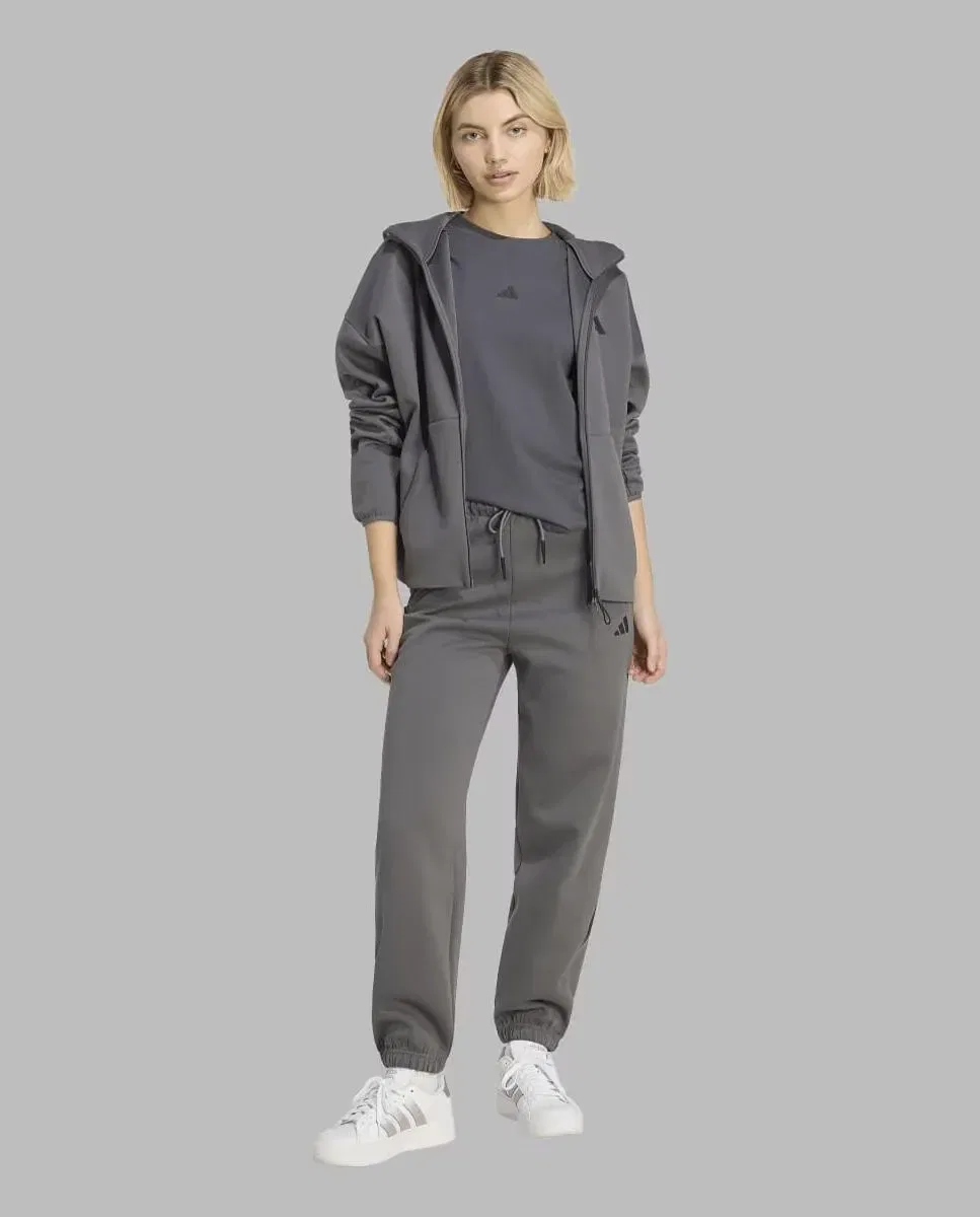 Женская худи с капюшоном и молнией Z.N.E. adidas, Grey — фото 3