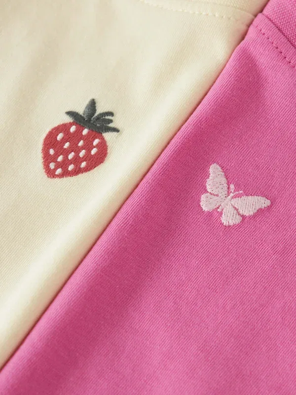 Комплект из 2 футболок с принтом, хлопок, Victoria 2 pack Name It Strawberry Moon, Pear Sorbet — фото 4