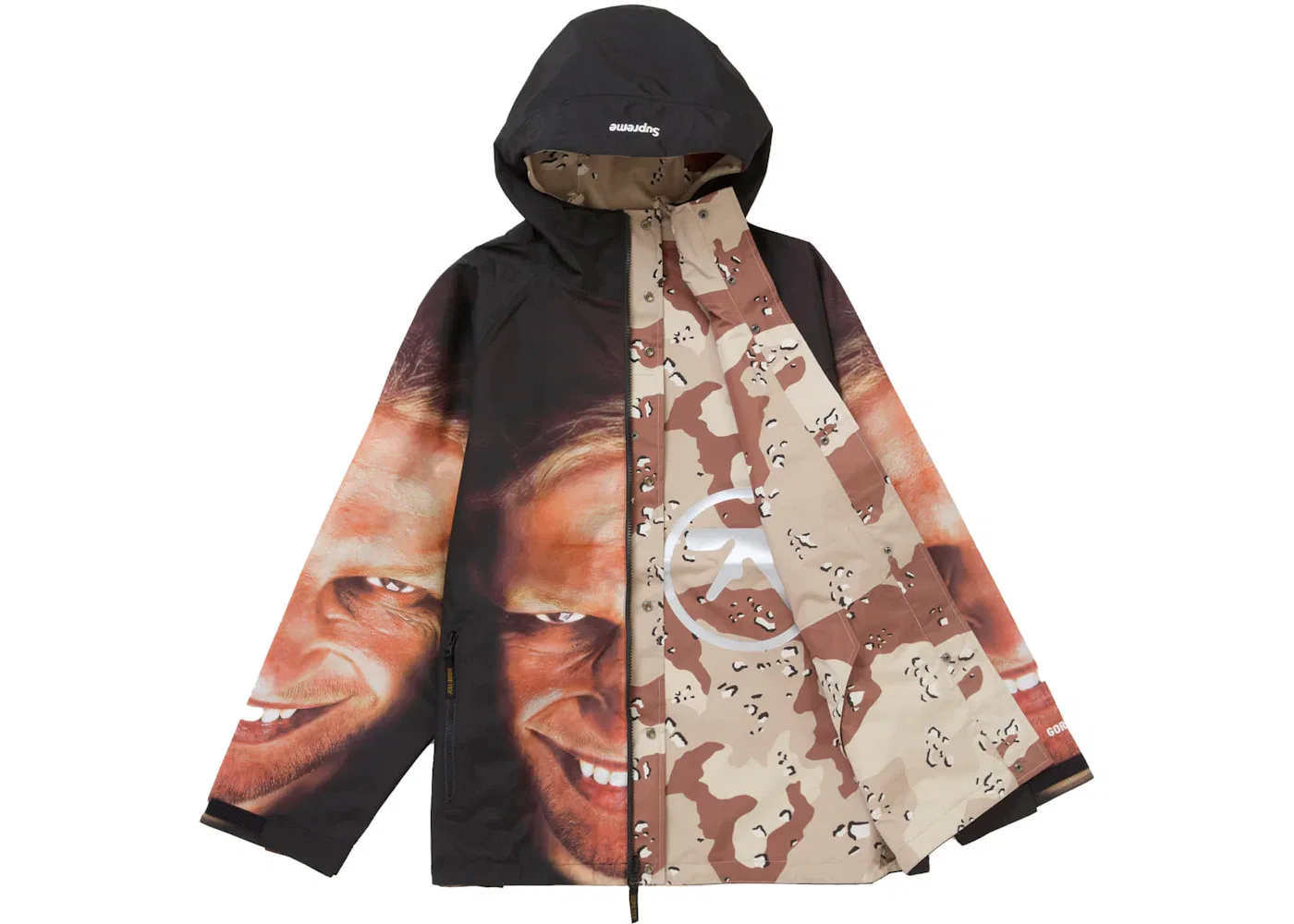 Мужская куртка с капюшоном двусторонняя Supreme Aphex Twin, Chocolate Chip Camo — фото 2