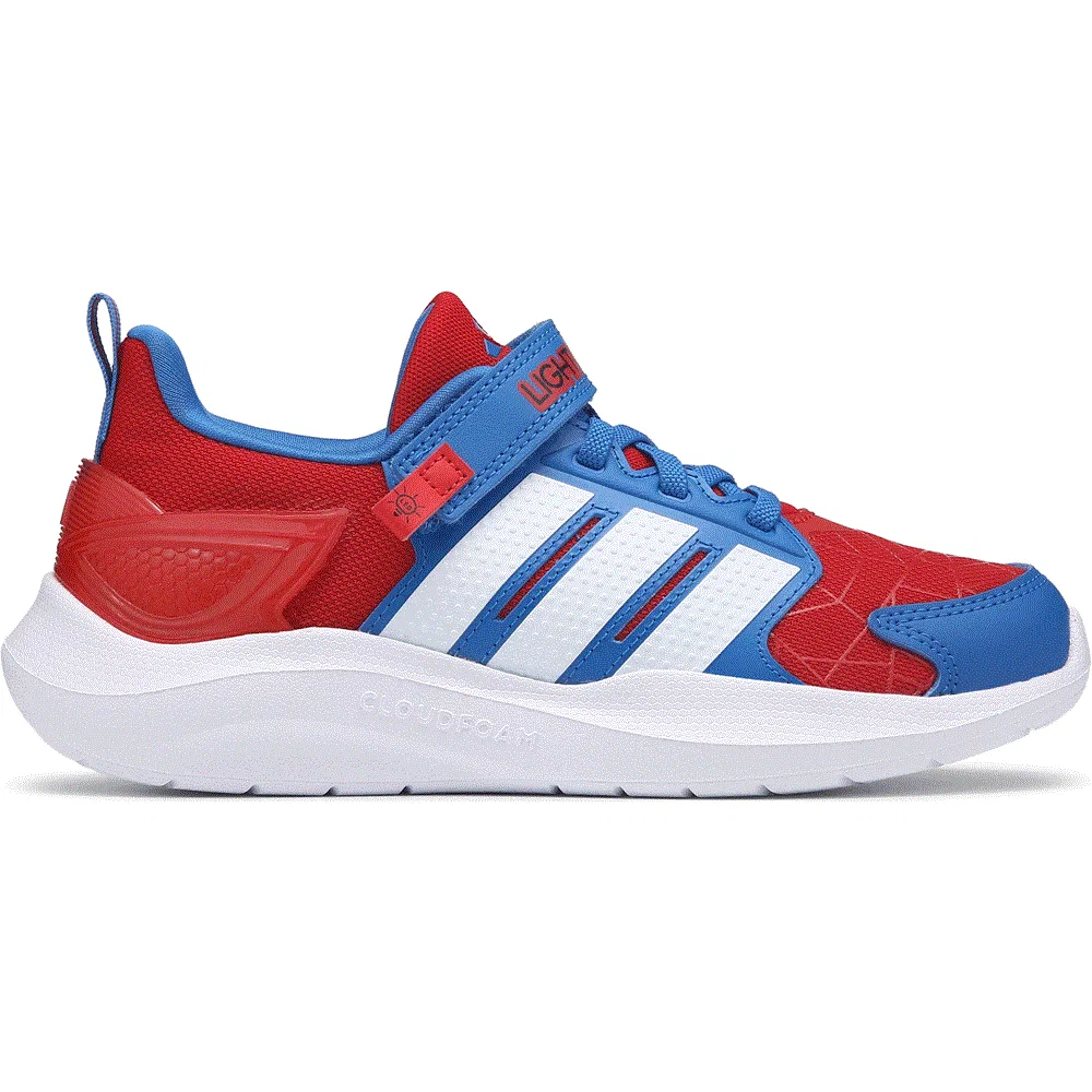 Детские кроссовки Lightorama Runner на эластичных шнурках Adidas, Red/Blue Spiderman — фото 2