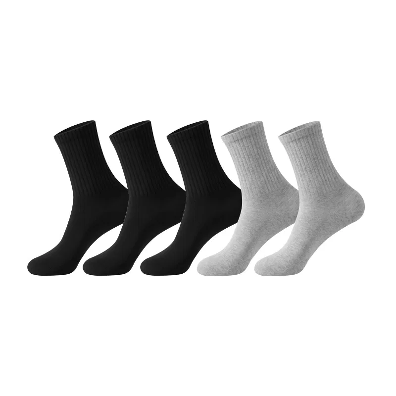 Детские гольфы с принтом [5 Pack]Black 3+Gray 2 MIIOW