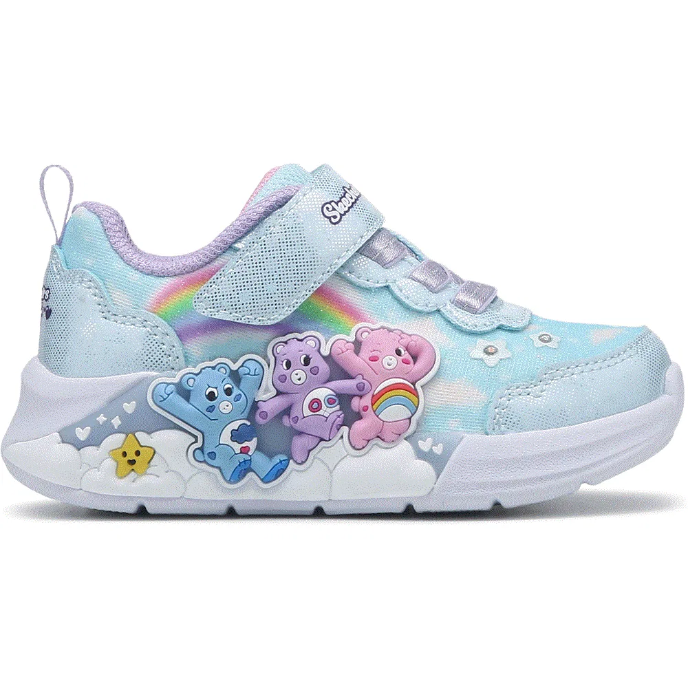 Детские светящиеся кроссовки Care Bear Skechers, Blue Multi Care Bear — фото 2