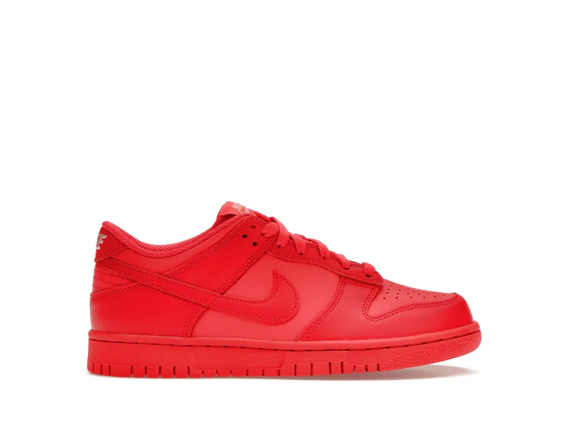 Детские кроссовки Lifestyle с принтом Nike Dunk Low Nike, Track Red/Track Red/Red Stardust