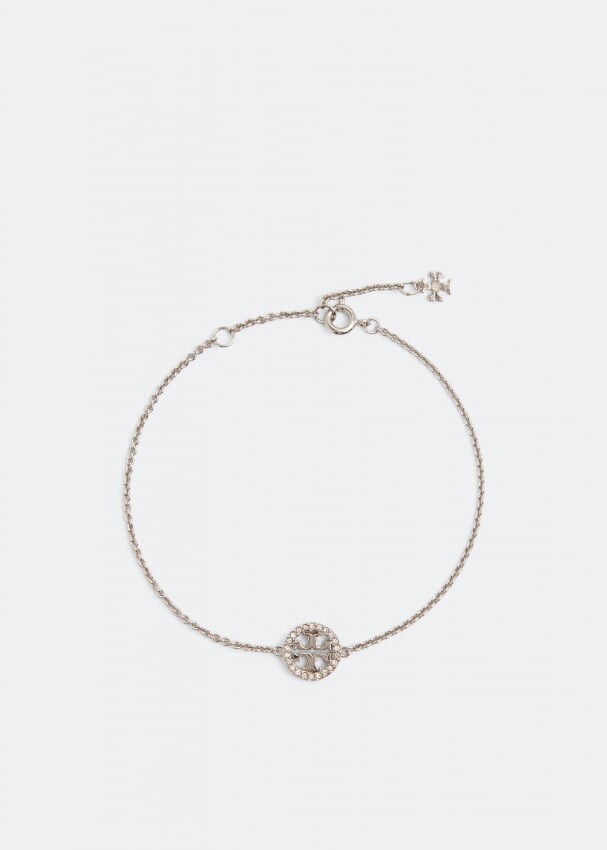 

Браслет TORY BURCH Miller pavé chain bracelet, серебряный