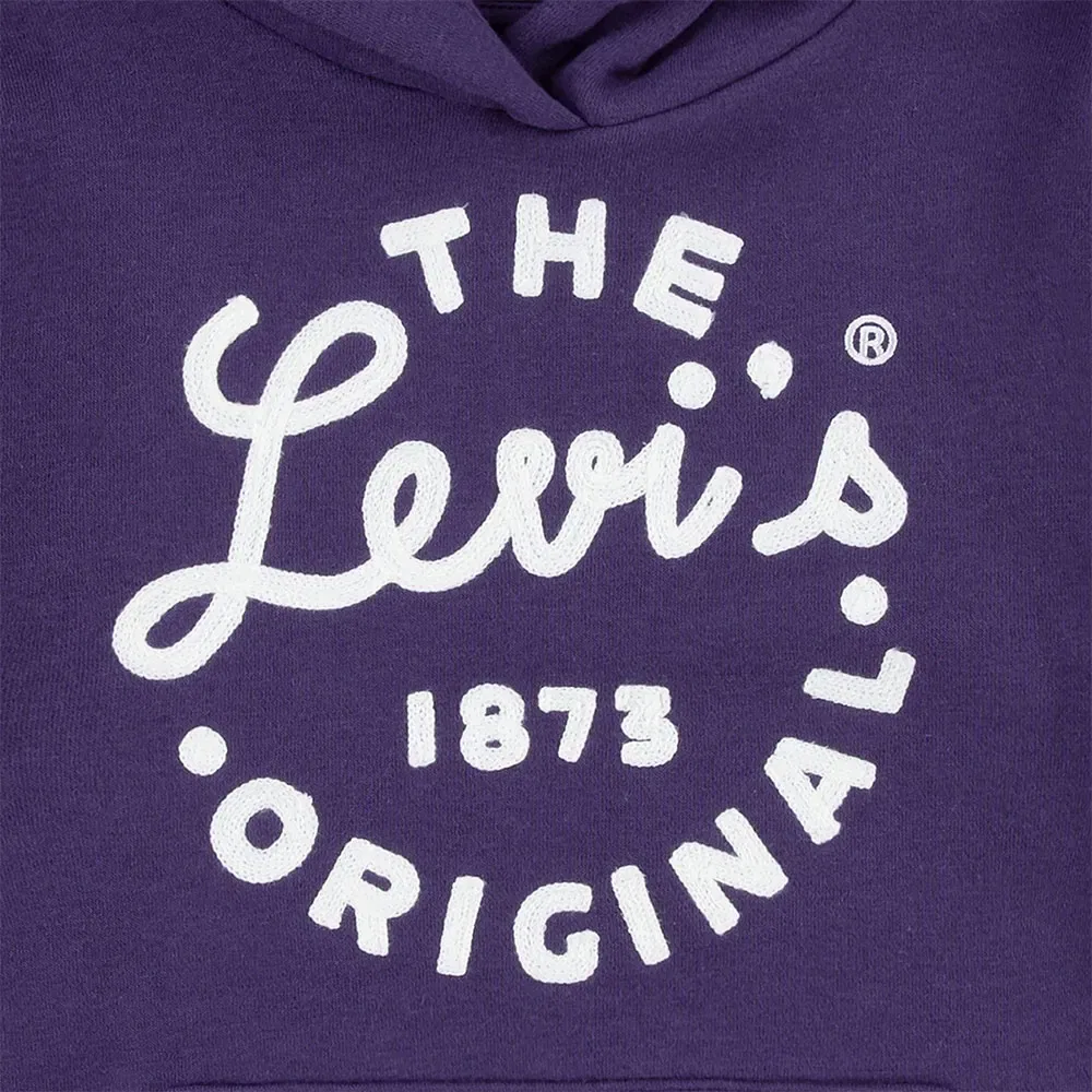 Детское худи для девочек с капюшоном Levi's, Purple — фото 4