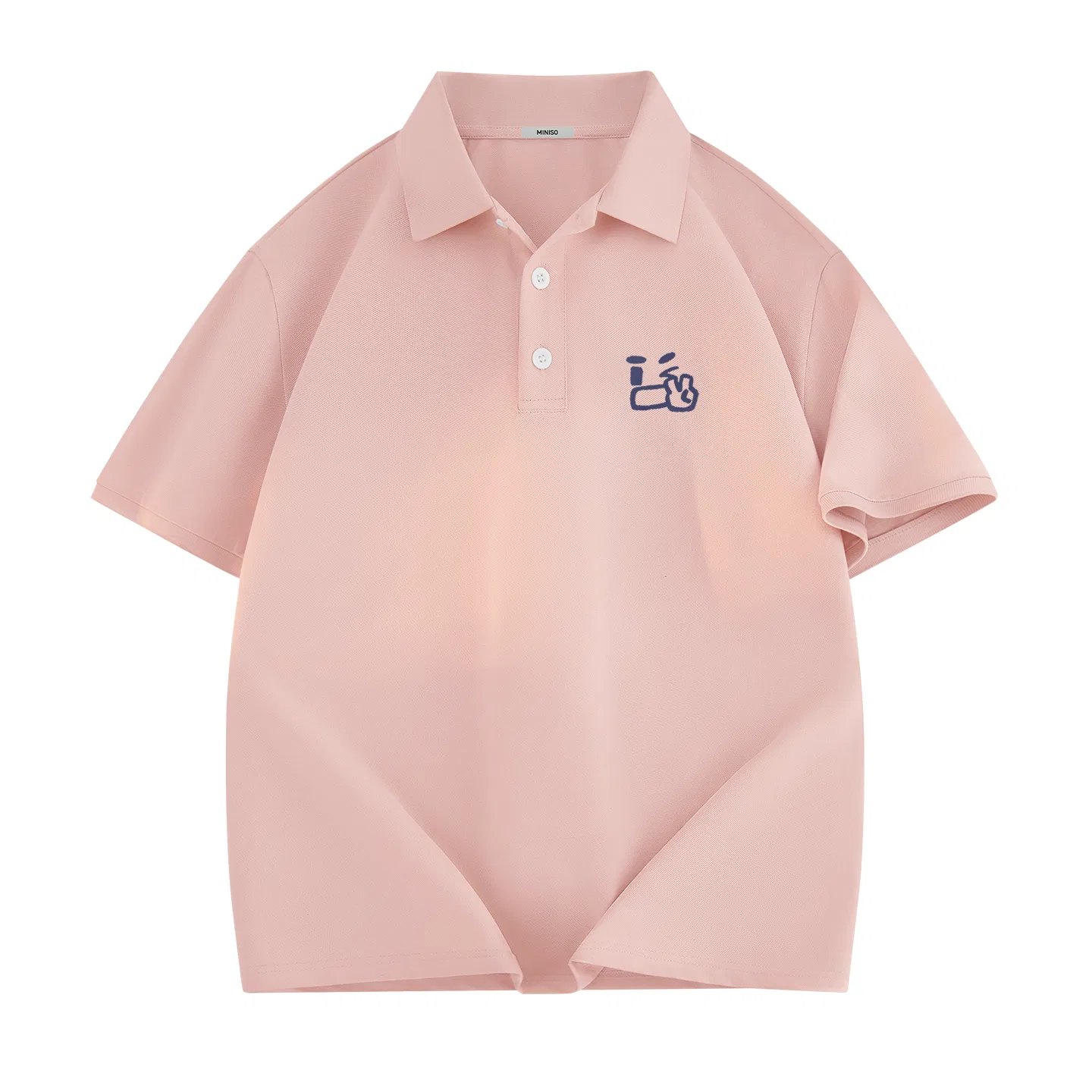 Детское поло с коротким рукавом MINISO, Nude Pink