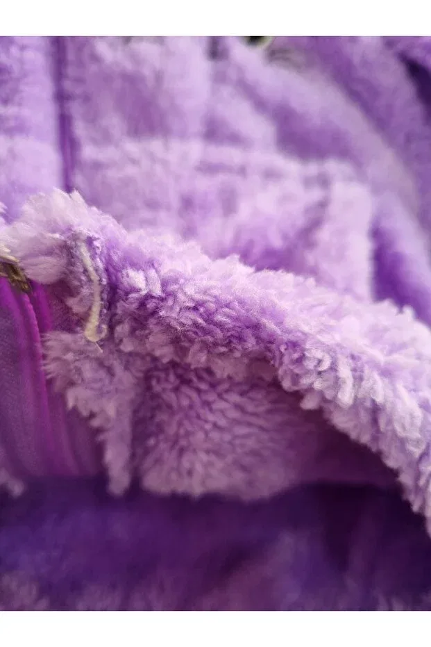 Детский кардиган с капюшоном из плюша Uğur Bebe, Lilac — фото 4