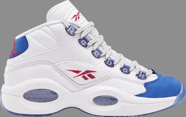 

Кроссовки question mid j 'double cross' Reebok, белый