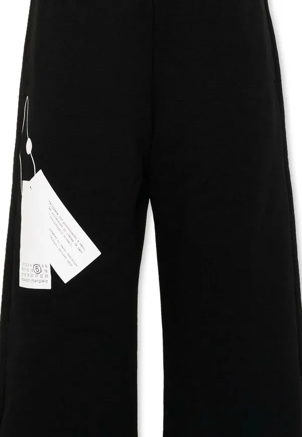 Брюки с принтом tracksuit bottoms Mm6 Maison Margiela, черный — фото 3