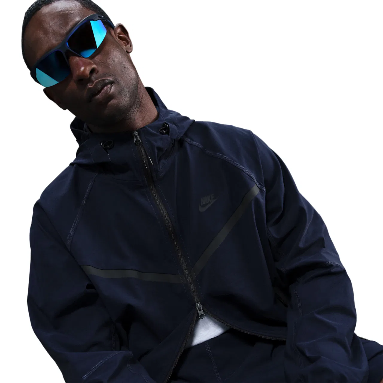 Мужская куртка Tech Woven WR Full-Zip Nike, цвет Obsidian/Obsidian/Black — фото 2
