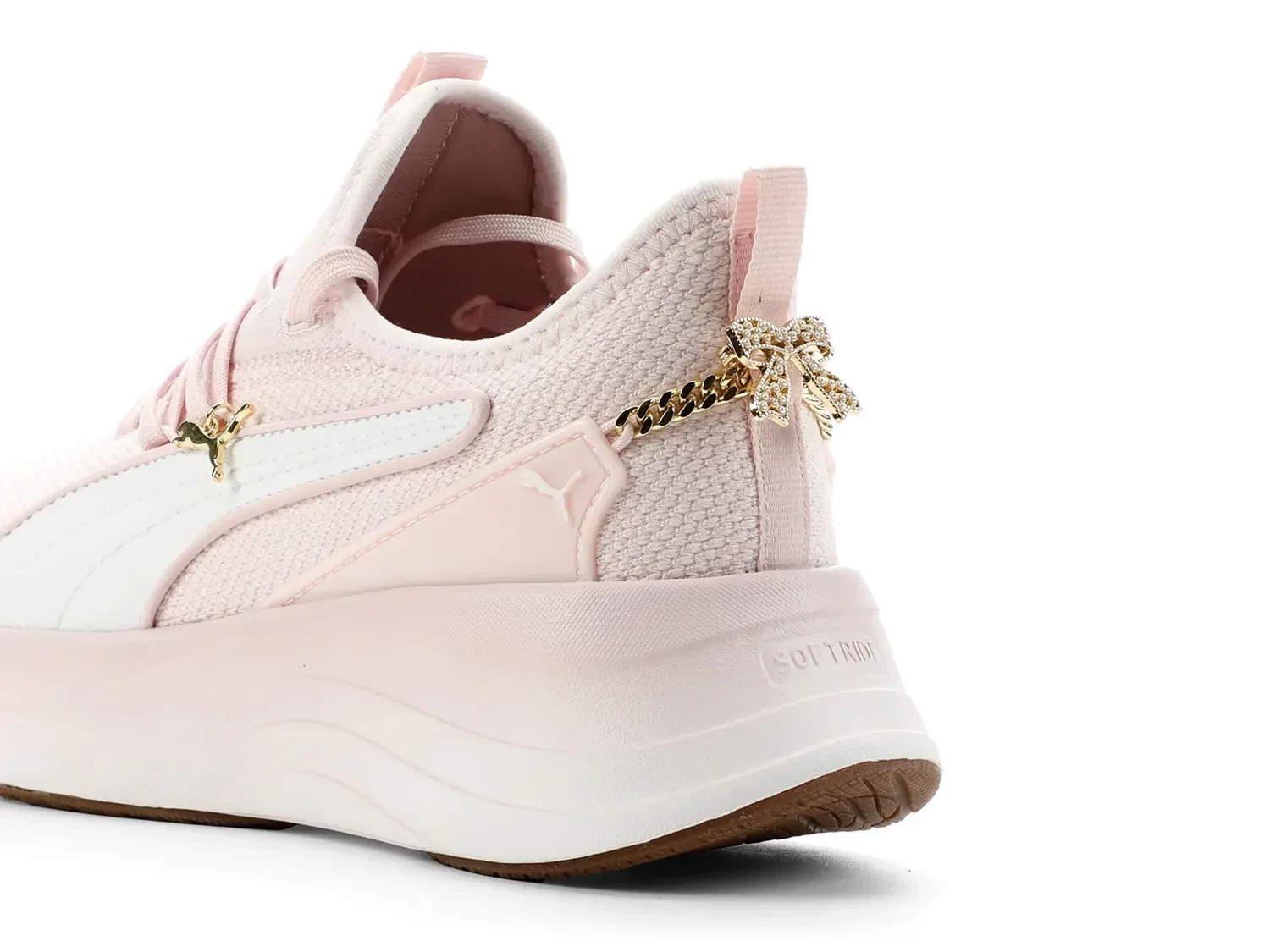 Кроссовки детские с бантом Softride Sabrina Bow, PUMA, светло-розовый — фото 2