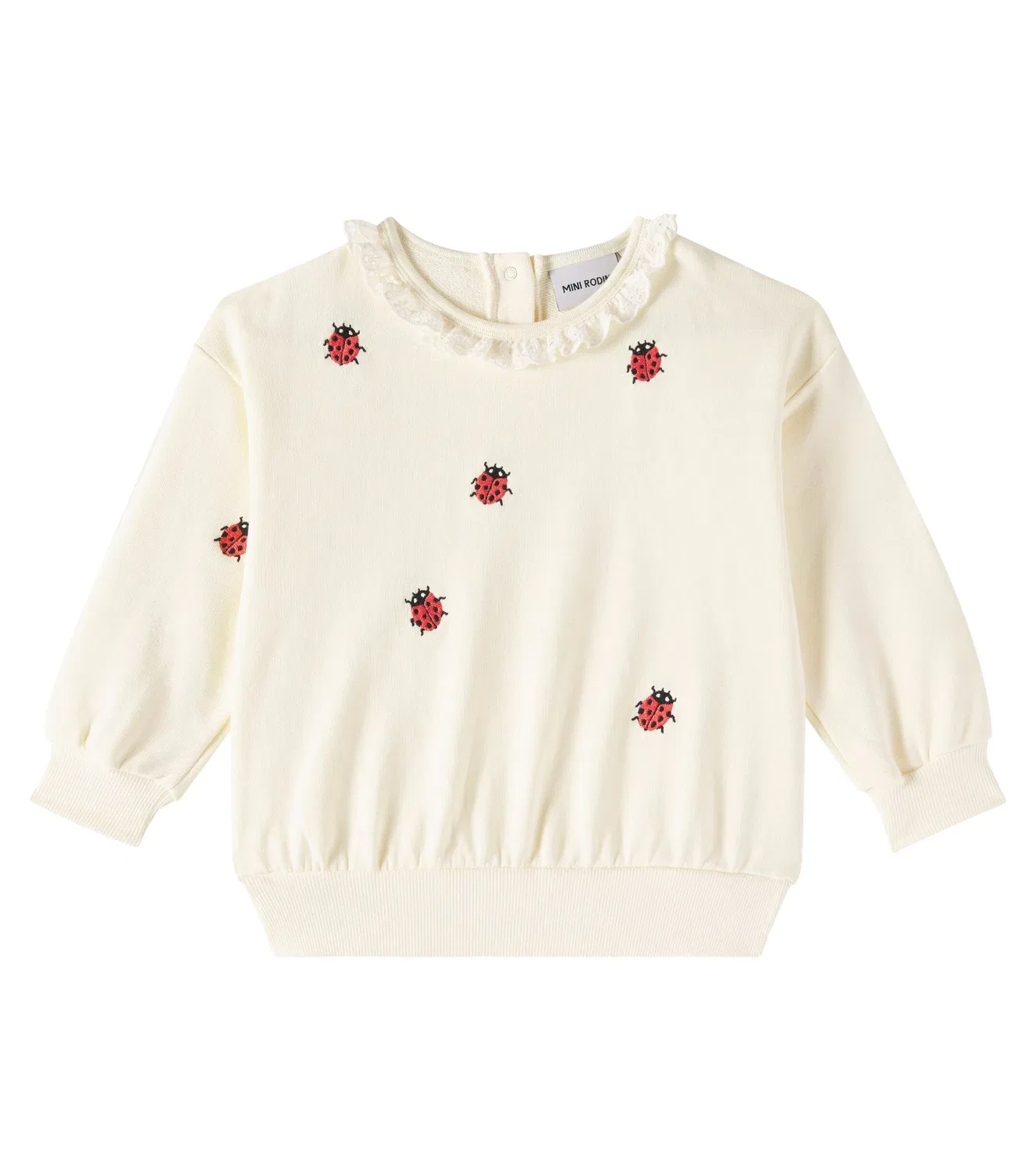 Свитшот хлопковый Mini Rodini, белый