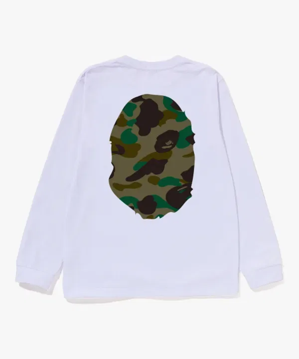 Футболка с длинным рукавом First Camo Big Ape Head, Bape, зеленый — фото 2