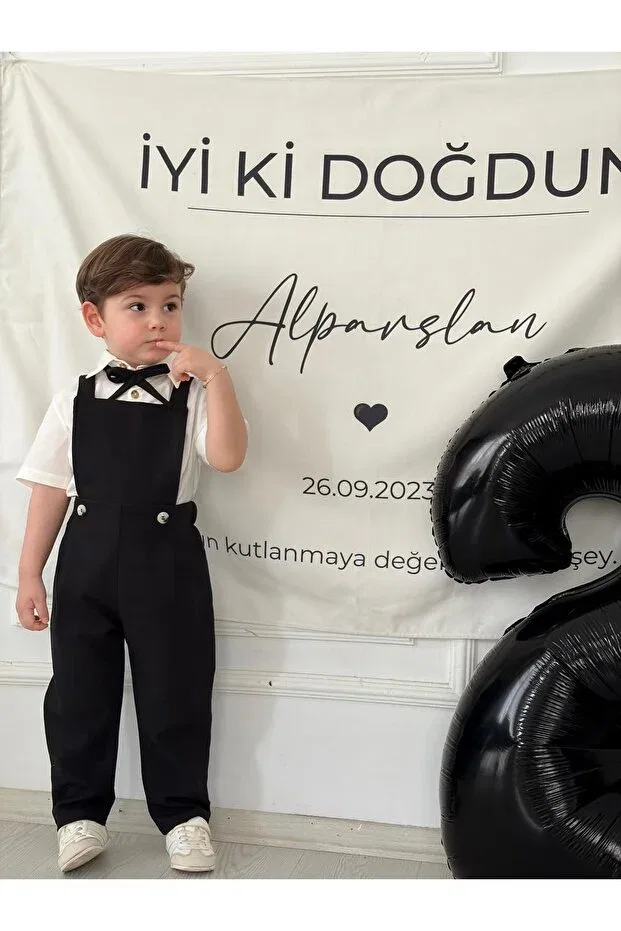Детский комбинезон для мальчиков с длинным рукавом Gardener Model Z Kids, Black — фото 3