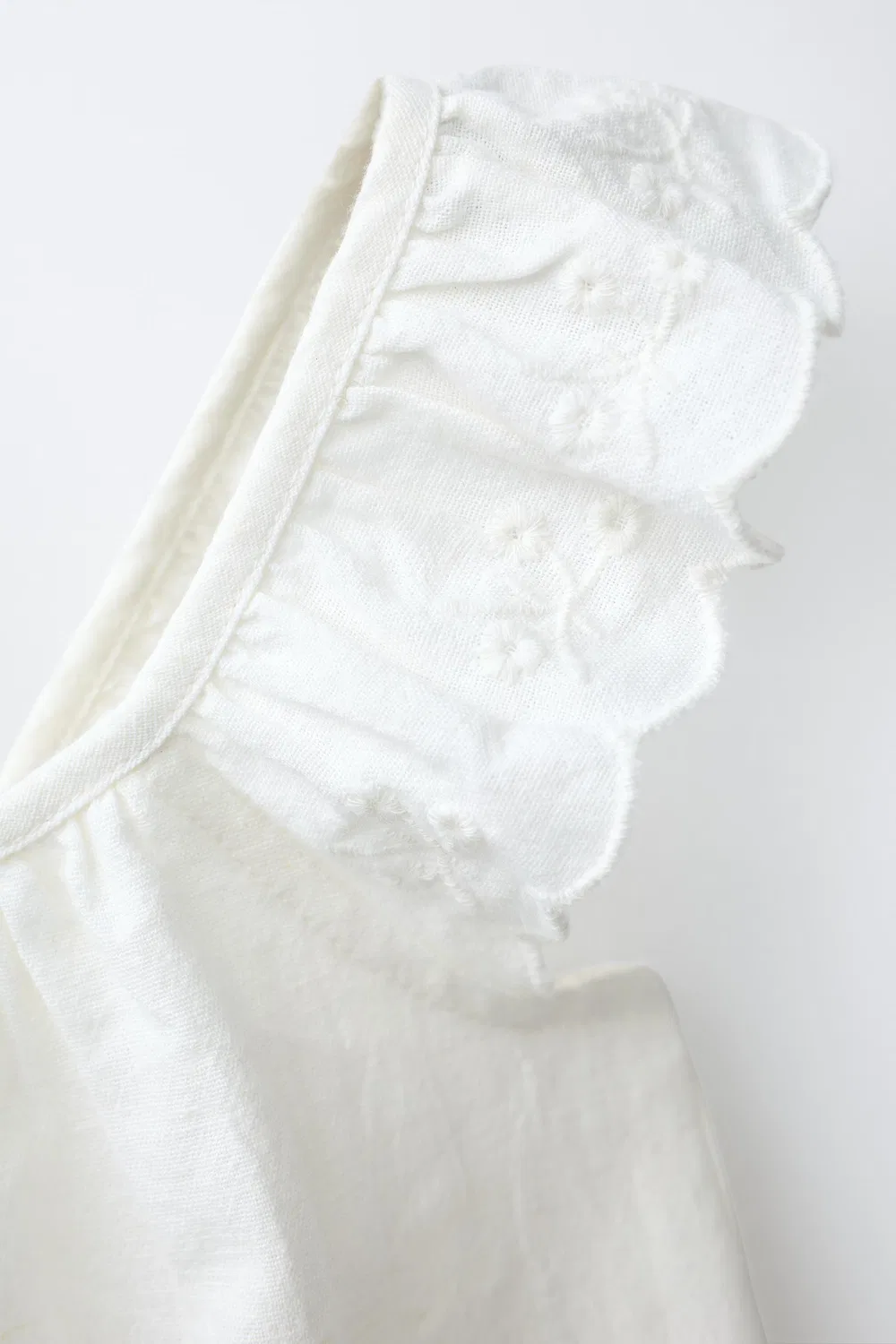 РОМАНТИЧЕСКИЙ ТОП С ВЫШИВКОЙ ZARA, Oyster-White — фото 3