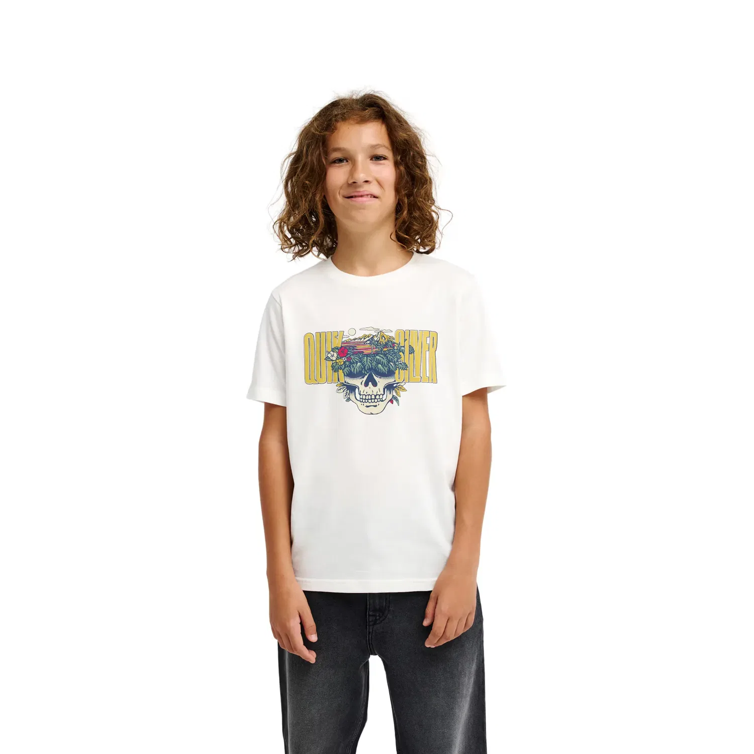 Детская футболка для мальчиков с коротким рукавом Paradise Point Quiksilver, Blanco