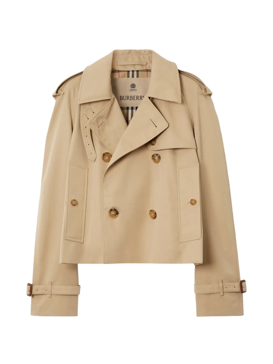 Укороченный тренч Mayfair Heritage Burberry, нейтральные цвета