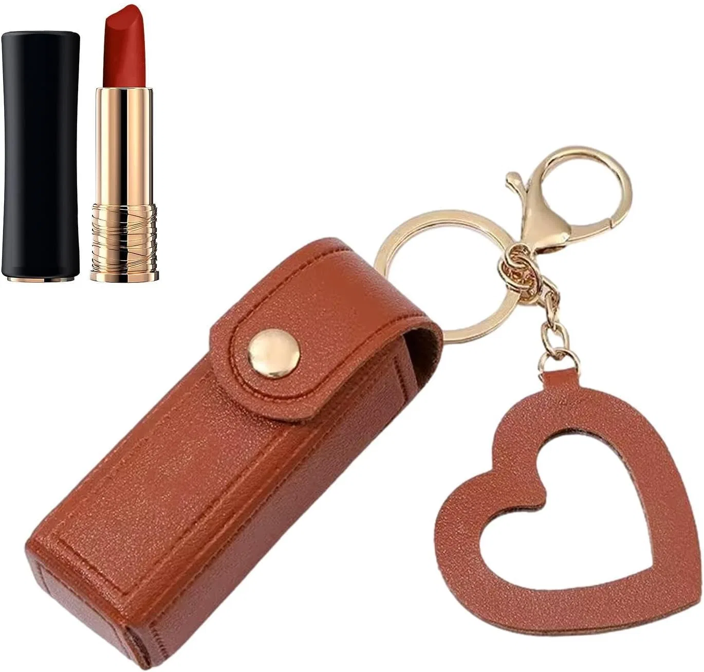 Косметичка из PU-кожи, Lippenstift-Mini-Aufbewahrungstasche, Coffee Generisch
