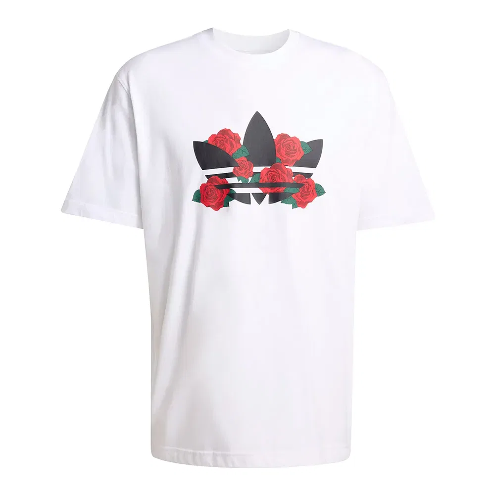Футболка с коротким рукавом Trefoil Series Roses Graphic Adidas Originals, белый — фото 3