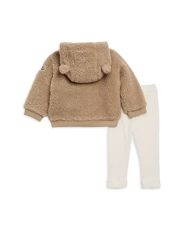 Детский комплект из худи и леггинсов с ушками модель TEDDY Moncler, коричневый — фото 2