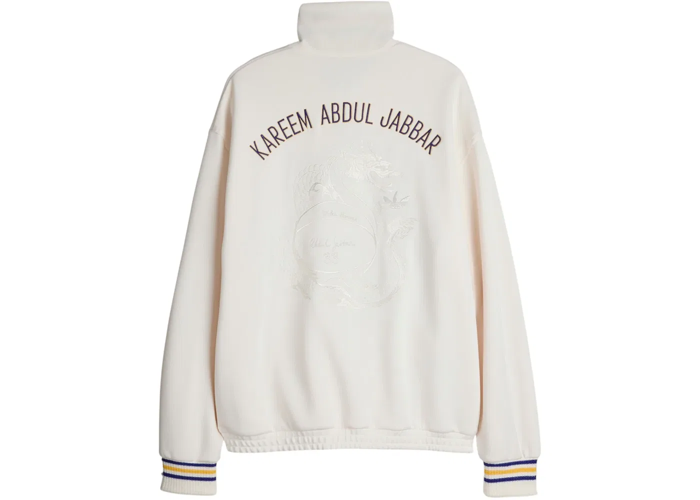 Мужская куртка-бомбер с молнией Adidas Wales Bonner Jabbar 3-Stripes Track Top, Chalk White