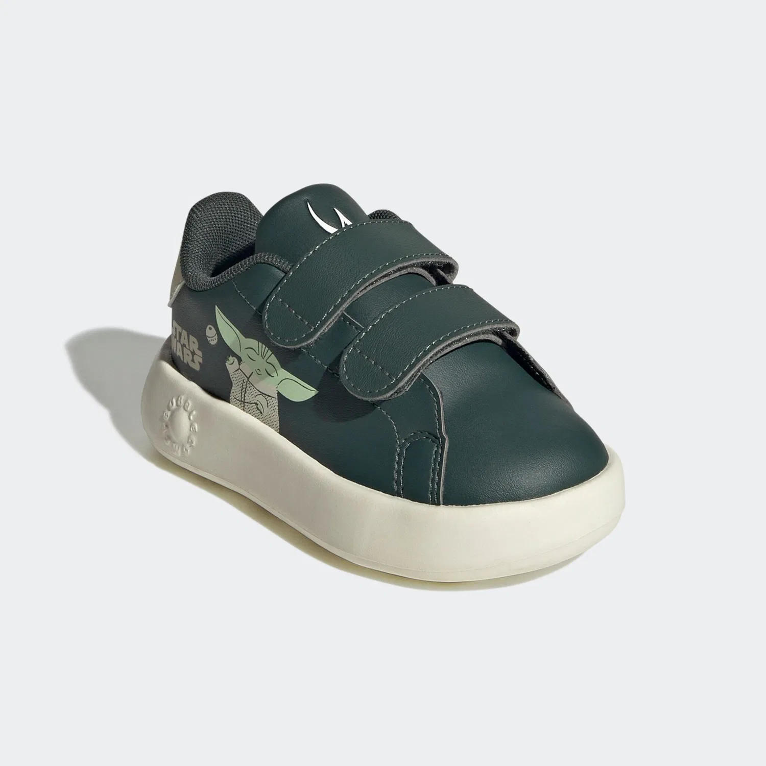 Детские кроссовки на липучке в стиле Stan Smith Adidas Sportswear, Legend Ivy / Off White / Mist Jade