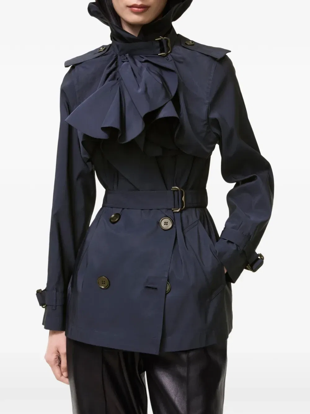 Тренч Faille Clare BURBERRY, синий — фото 3