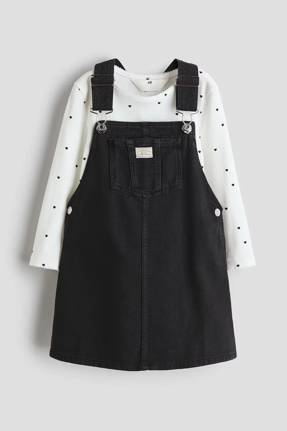 Комплект из двух предметов из хлопка H&M, Schwarz/Polka Dots