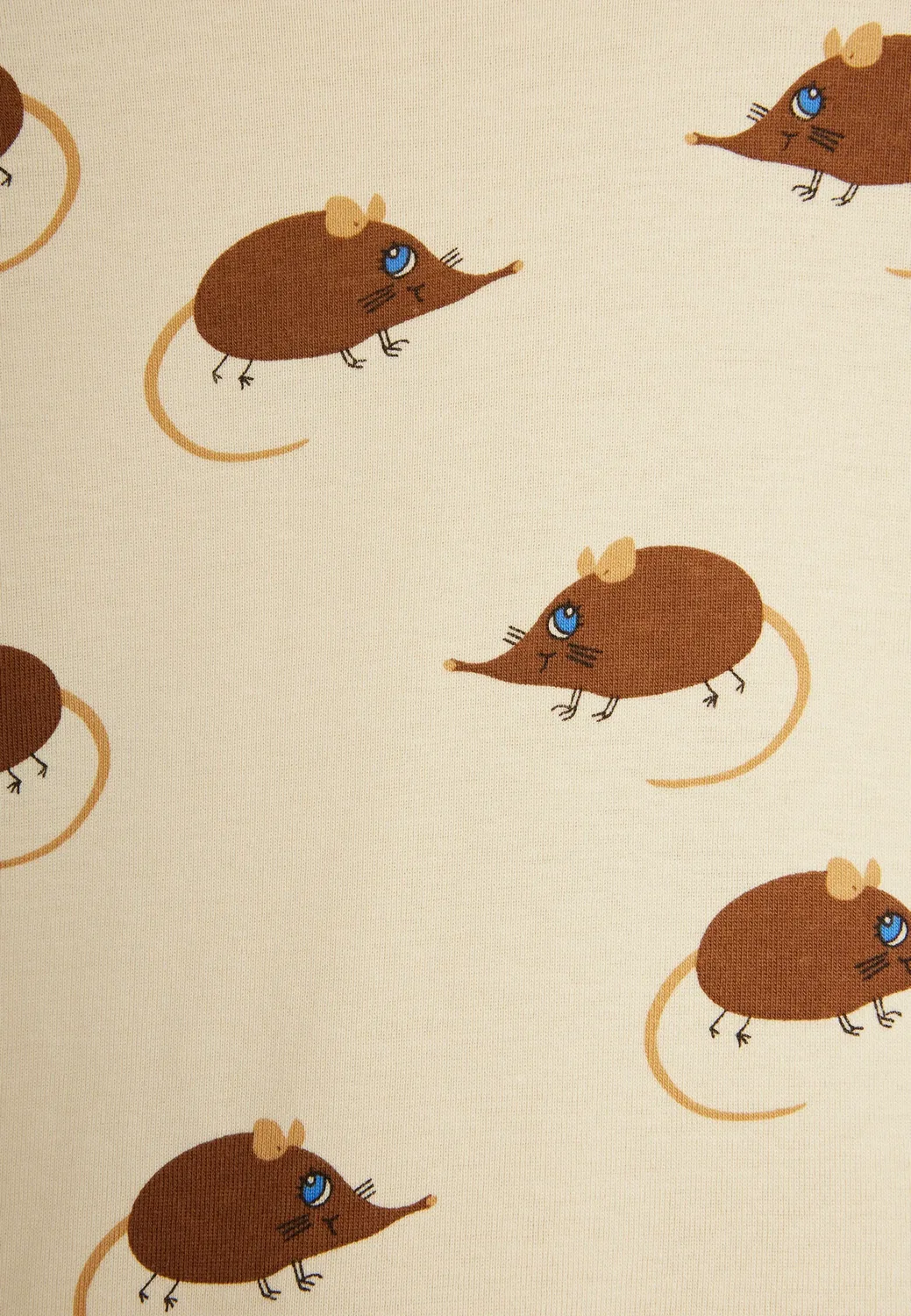 Футболка унисекс с принтом "слон и землеройка" Mini Rodini, Beige — фото 3
