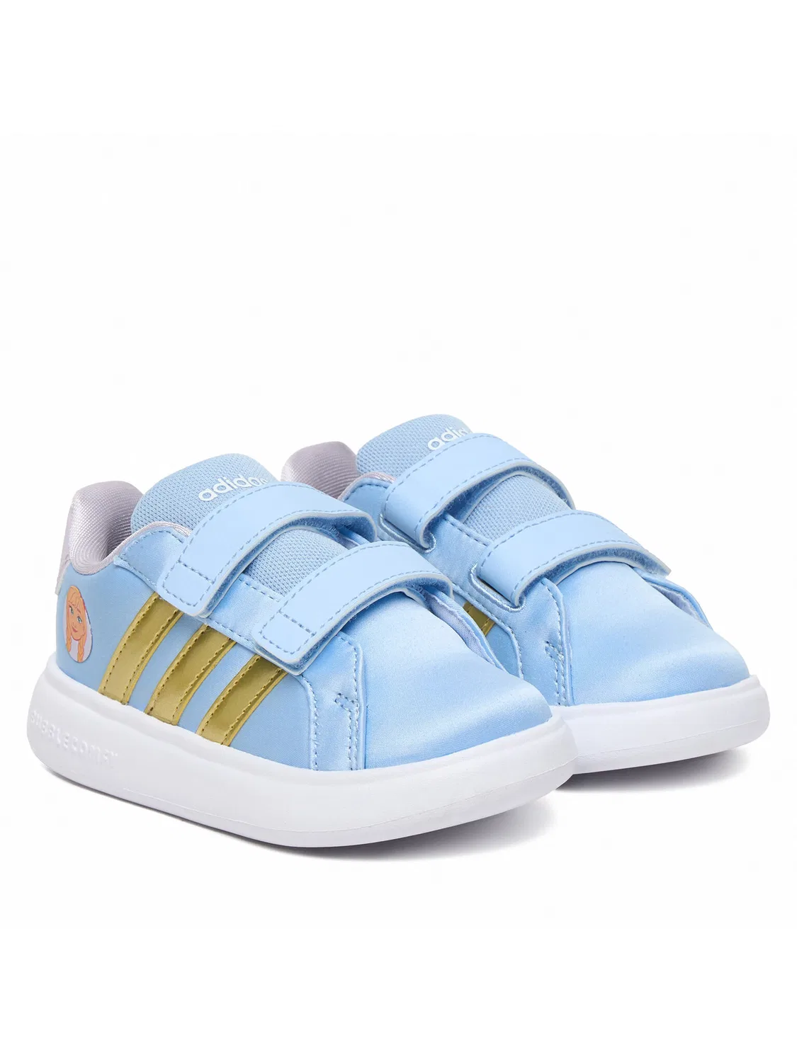 Кроссовки для девочки Disney Frozen Grand Court Adidas, голубой — фото 2