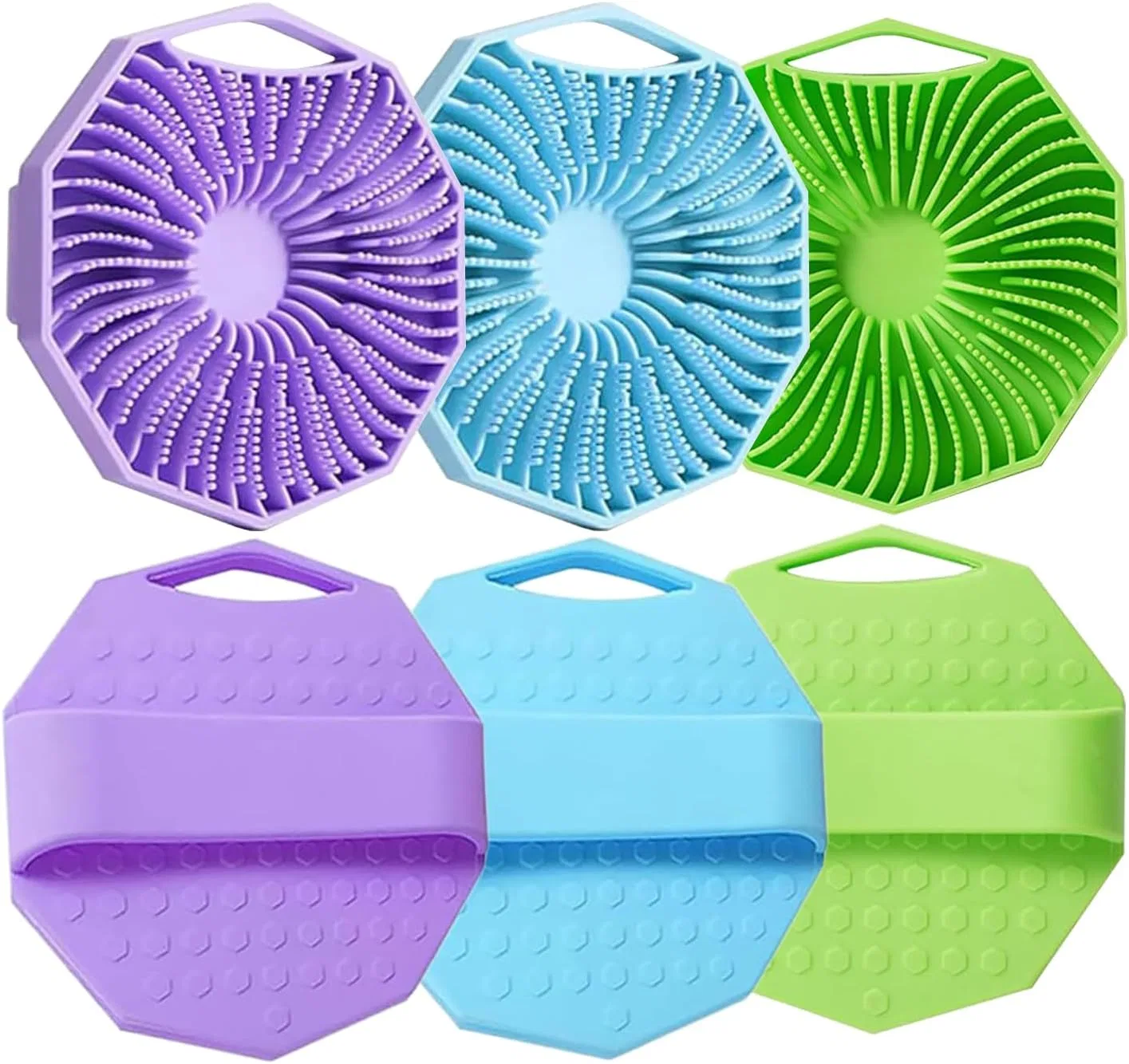 Силиконовая щетка для тела, DSLIHA, 3 шт, Blue, Purple & Green