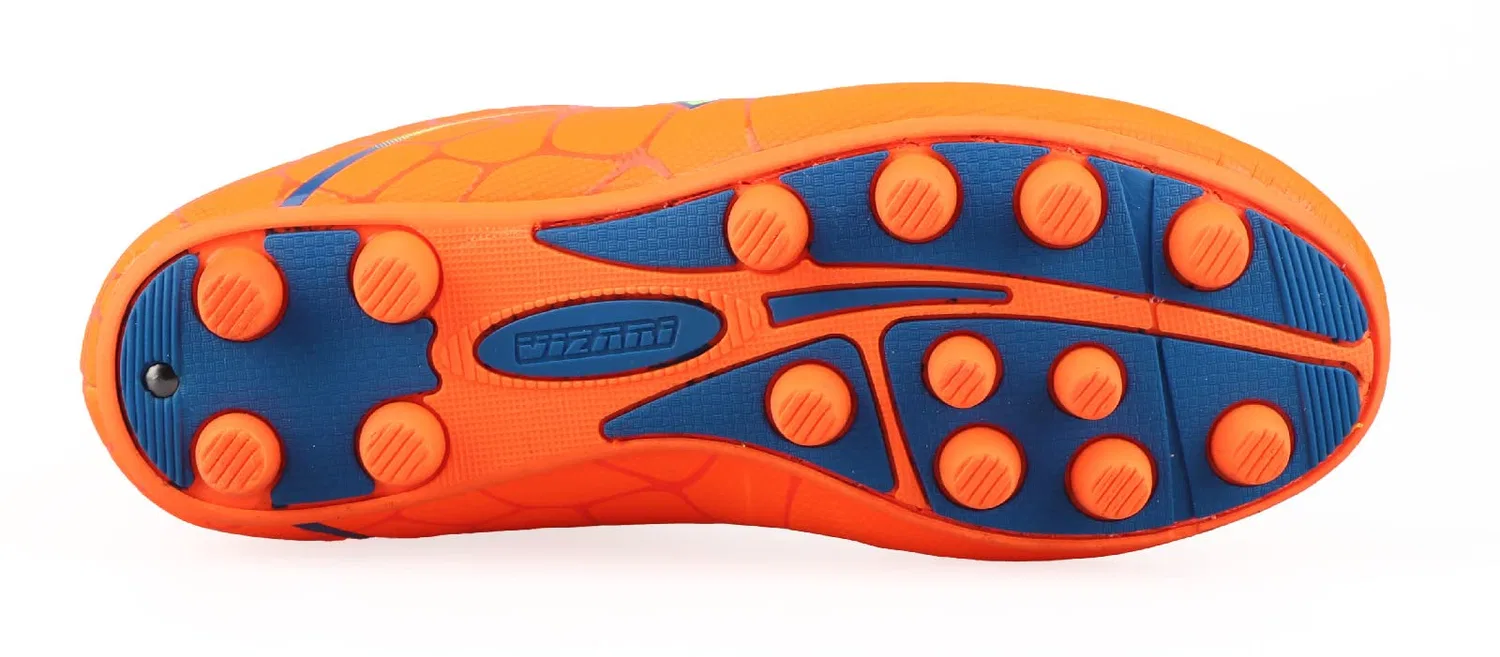 Детские бутсы для мальчиков и девочек Kids Treasure Jr Fg VIZARI, Royal Lime Orange — фото 4