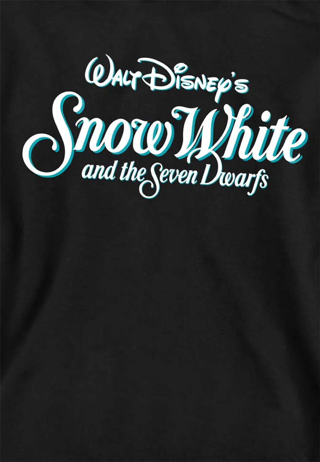 Детский худи с принтом And the Seven Dwarfs Logo Snow White, Black — фото 2