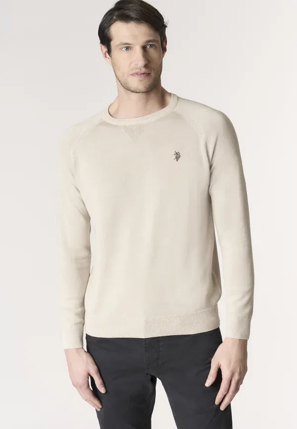 Свитшот из хлопка Sweatshirt U.S. Polo Assn., beige, бежевый