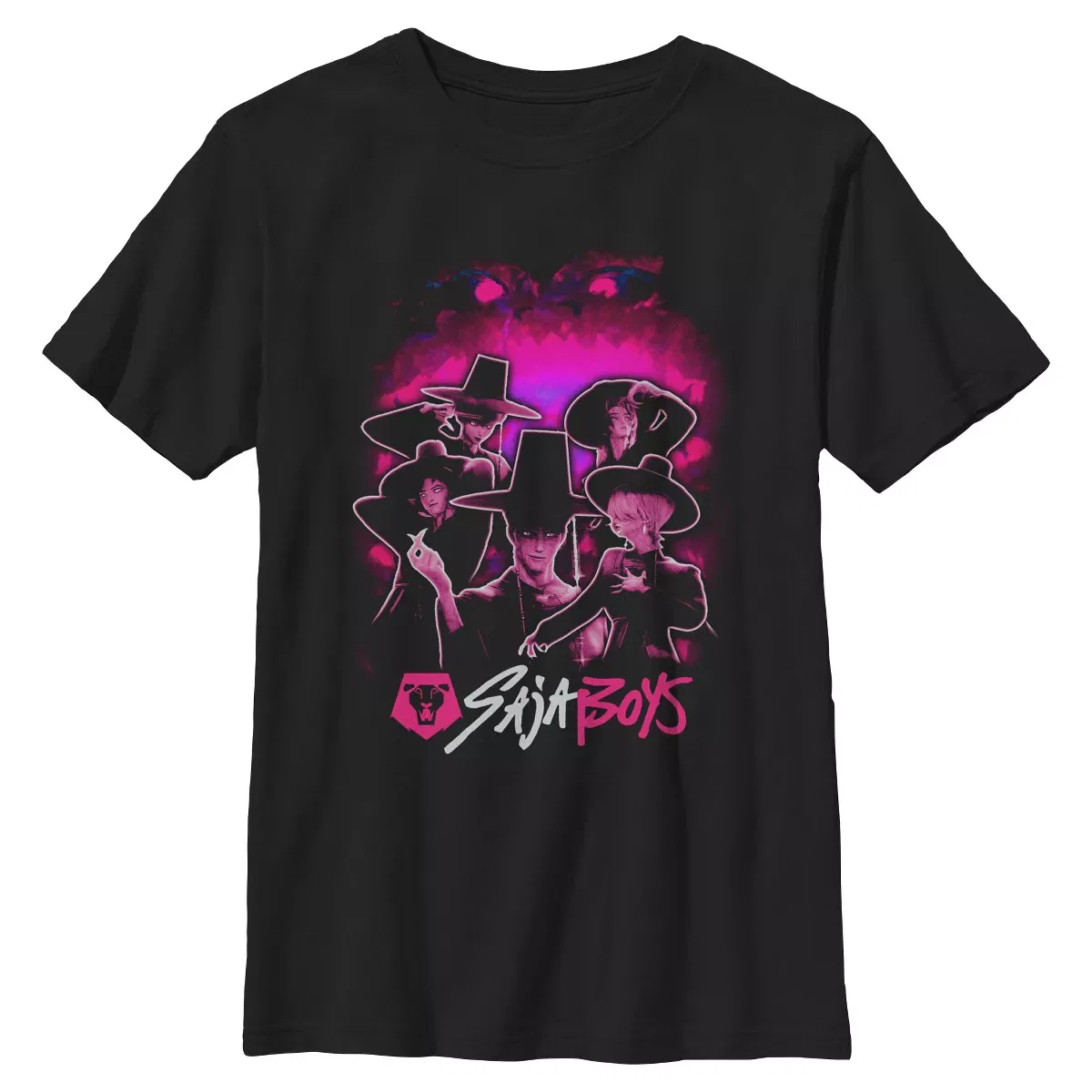 Детская футболка с принтом The Saja Boys Logo KPop Demon Hunters, Black