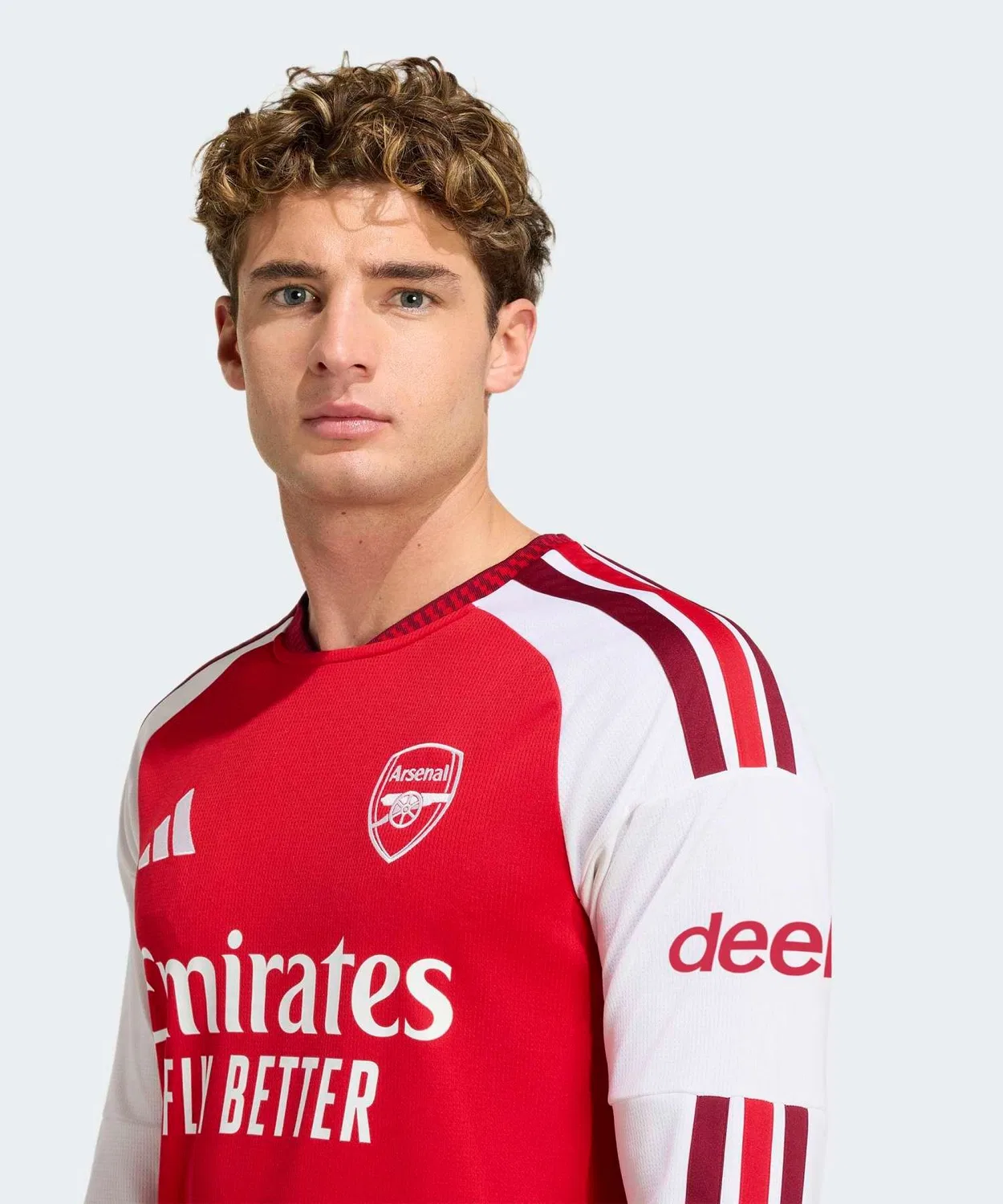 Мужская футболка с длинным рукавомс принтом Arsenal FC 26/27 Home Adidas, Red — фото 3
