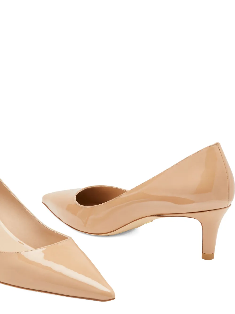 Туфли-лодочки Stuart на каблуке 50 мм с заостренным носком Stuart Weitzman, нейтральный — фото 3