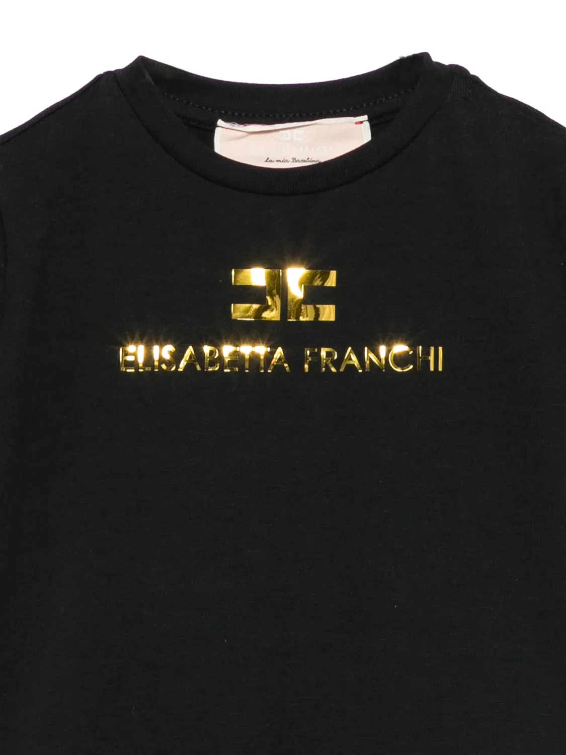 Футболка с логотипом черного цвета Elisabetta Franchi, черный — фото 2