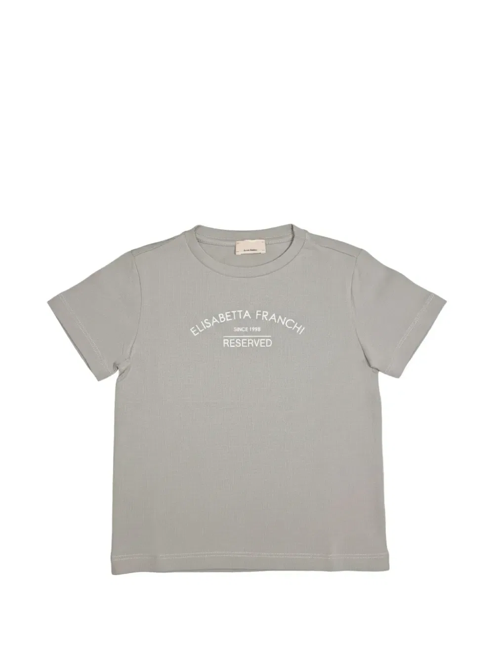 Футболка с логотипом Elisabetta Franchi Kids, серый