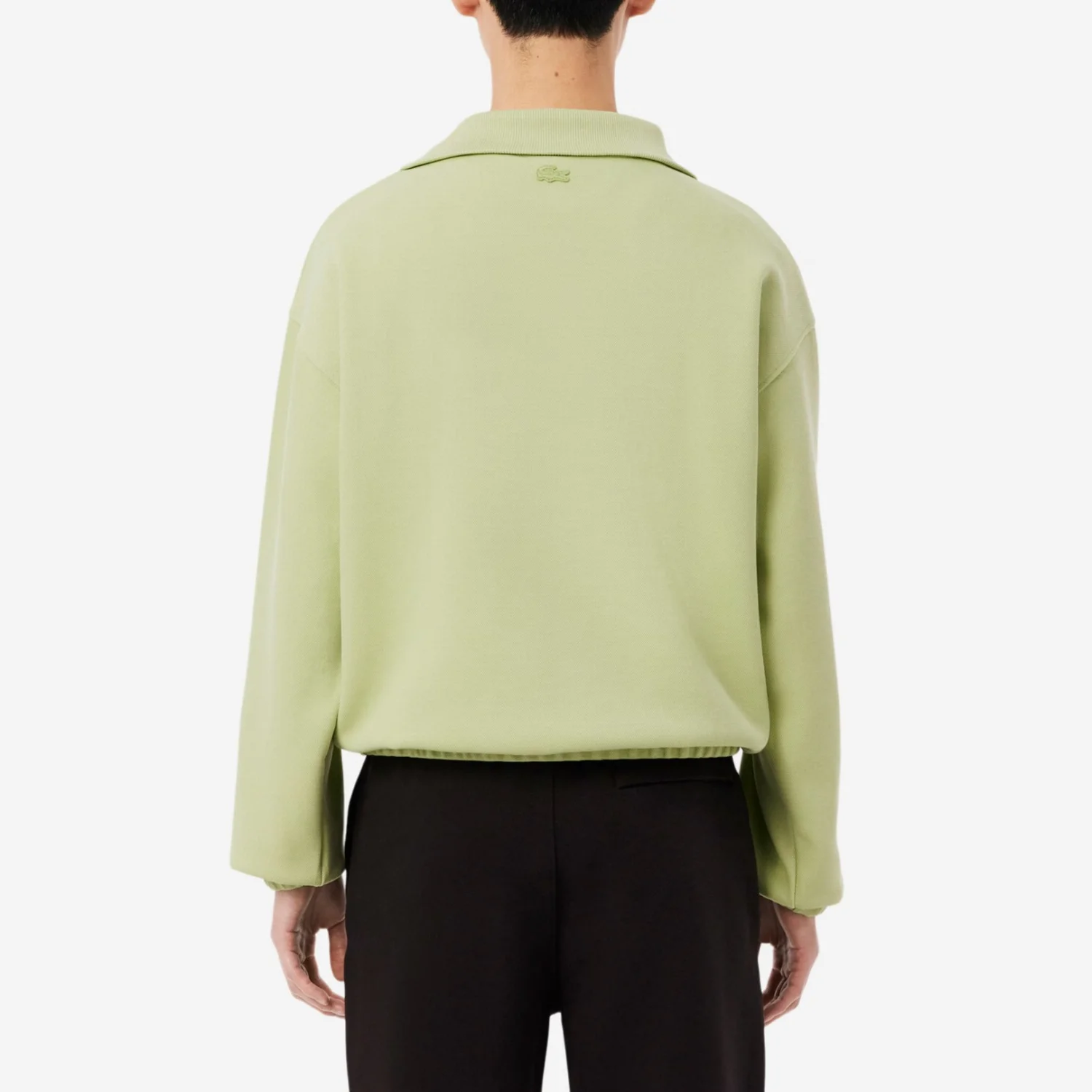 Lacoste Свитшот мужской UYB/Sprout Grass с лацканом — фото 4