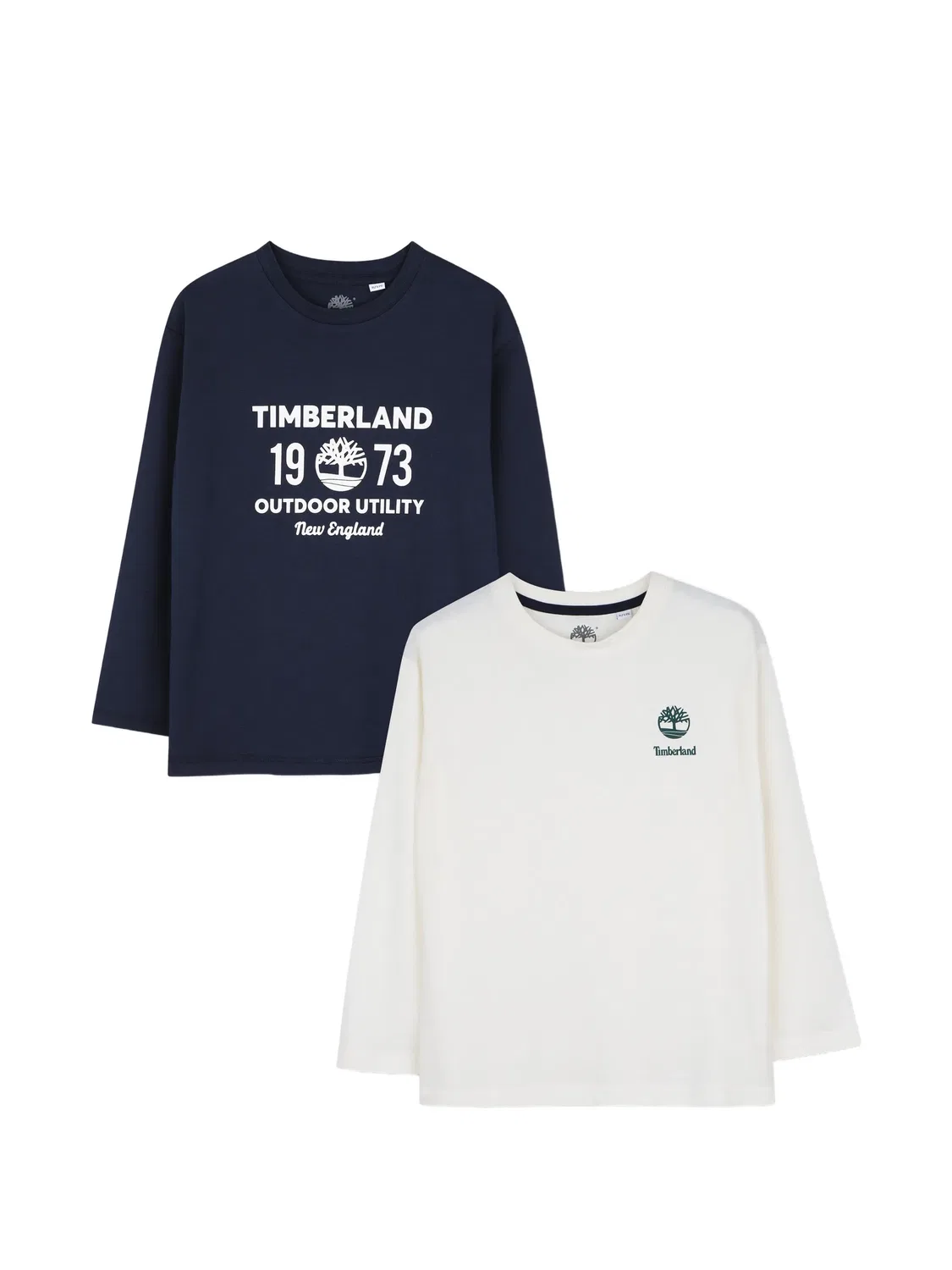 Комплект из двух футболок с логотипом Timberland Kids, нейтральные цвета