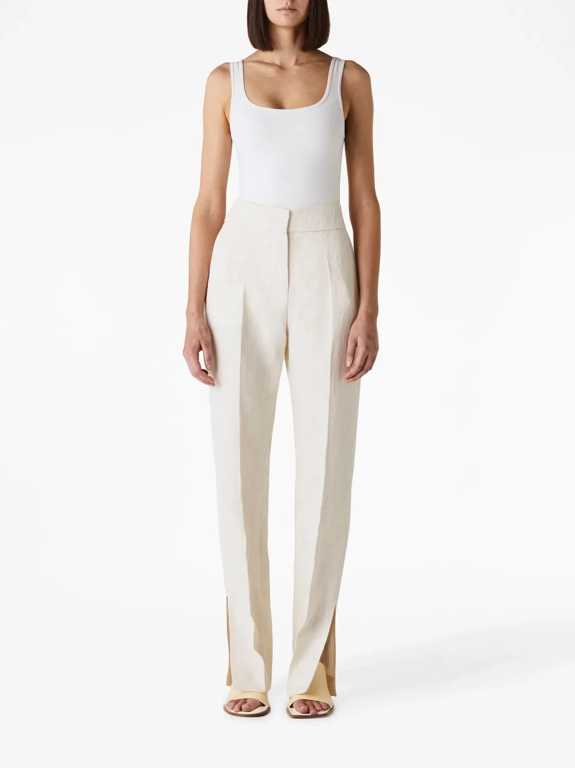 Брюки Tibau Jacquemus, белый — фото 4